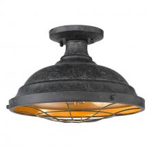  7312-SF BP - Bartlett Semi-Flush in Black Patina